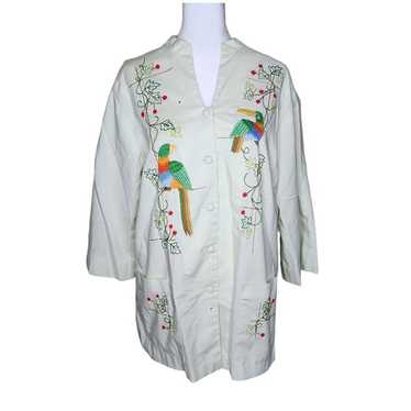 Vintage 60s Mexican Smock Top Tunic Shirt Womens … - image 1