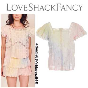 LoveShackFancy Steffi tie dye Top L
