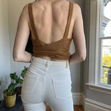 Loup Charmant Pilos wrap top, Tan, XS - image 1