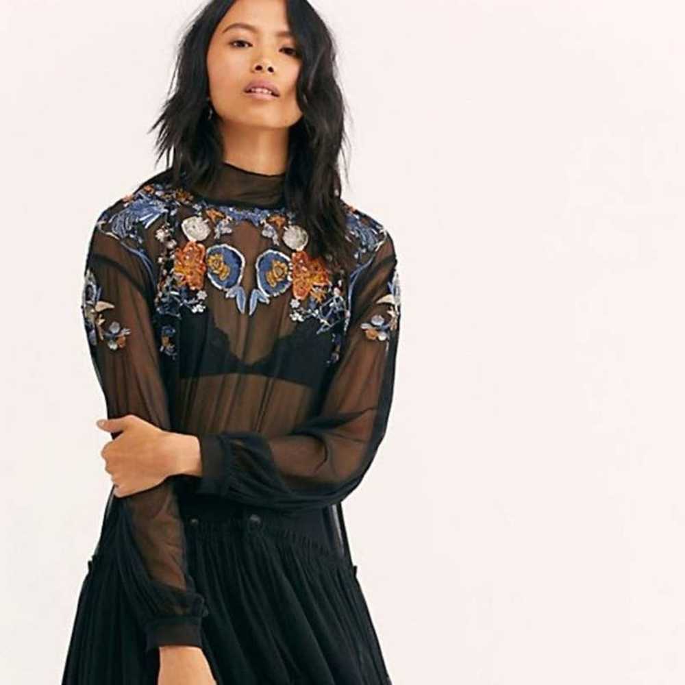 Free People Sheer Delight Maxi Top Size XS - image 2