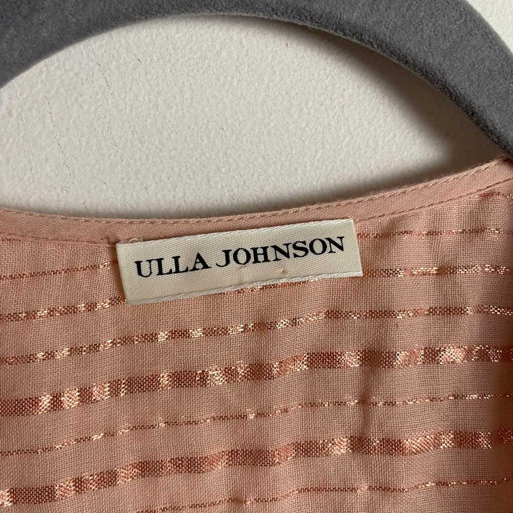 Ulla Johnson Cora Top in Blush Size 4 Metallic St… - image 5