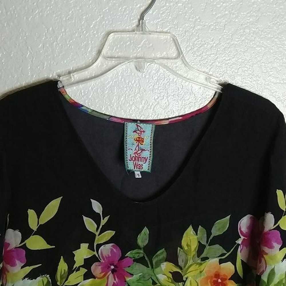 Johnny Was Betty blouse tunic top floral boho sz S - image 3