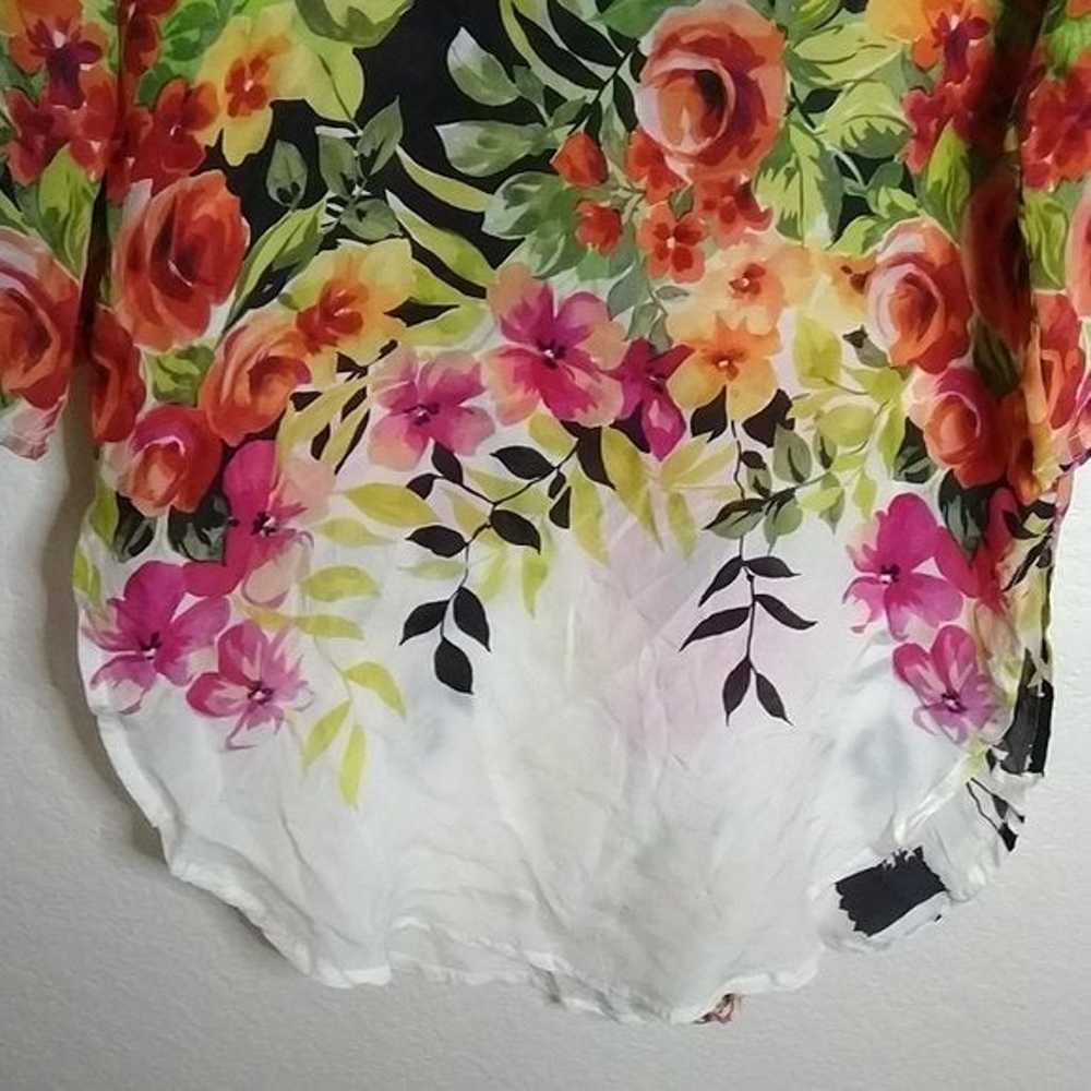 Johnny Was Betty blouse tunic top floral boho sz S - image 4