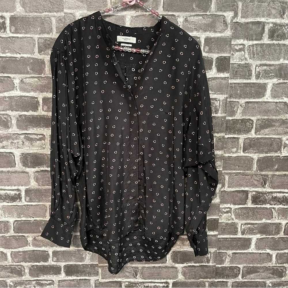 Isabel Marant catchell shirt black printed button… - image 1