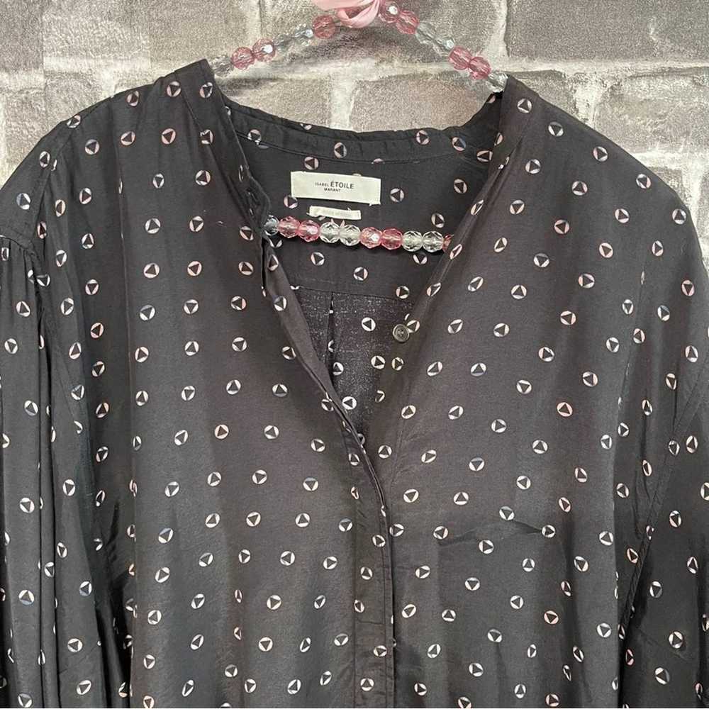 Isabel Marant catchell shirt black printed button… - image 2