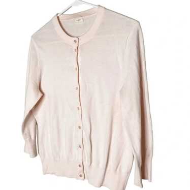 Light Pink Thin Button Down Cardigan Sweater Women