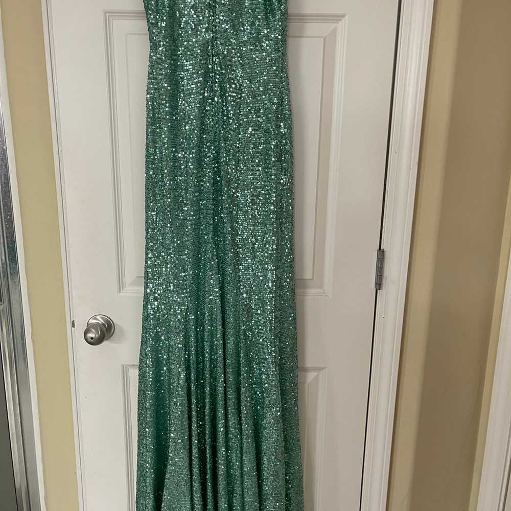 Beautiful celery green sequined Dear Moon dress s… - image 2