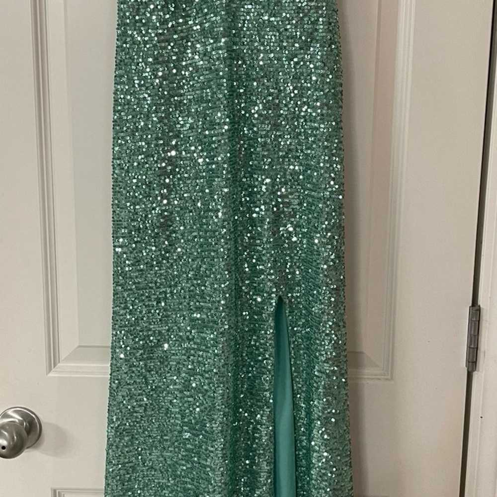 Beautiful celery green sequined Dear Moon dress s… - image 4