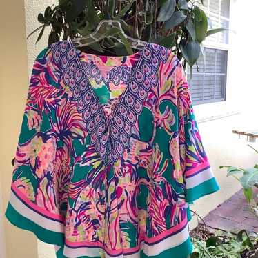 Lilly Pulitzer Lettie Silk Caftan top - image 1