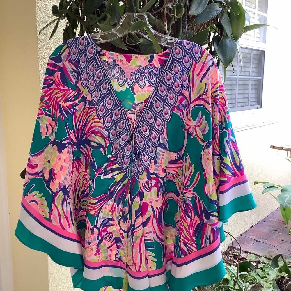 Lilly Pulitzer Lettie Silk Caftan top - image 2