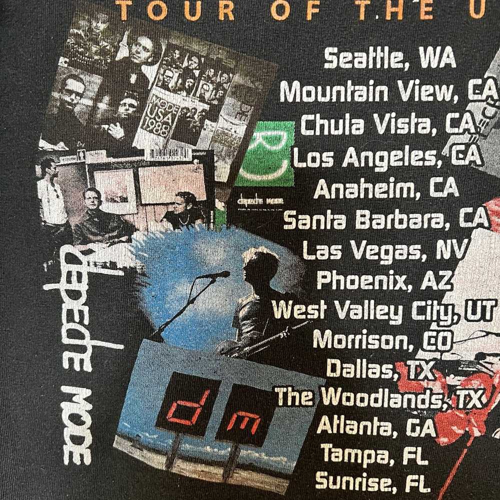 Vintage Depeche Mode Concert T-Shirt DM Band Tee - image 11