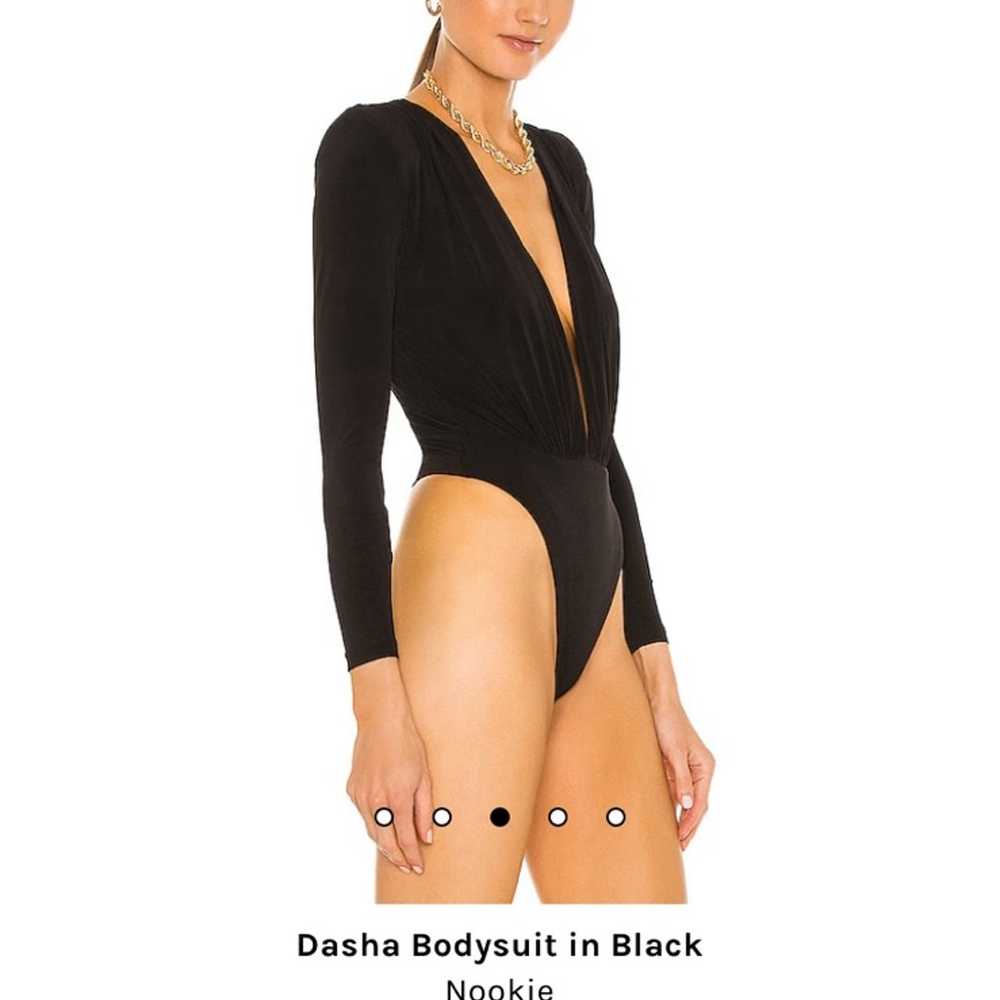 Nookie Dasha bodysuit long sleeve deep v neck, Si… - image 3