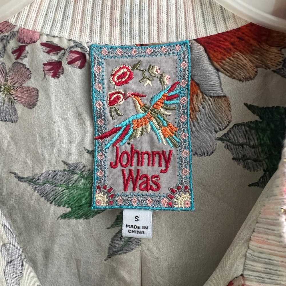 Johnny Was velvet button up floral jacket - image 2