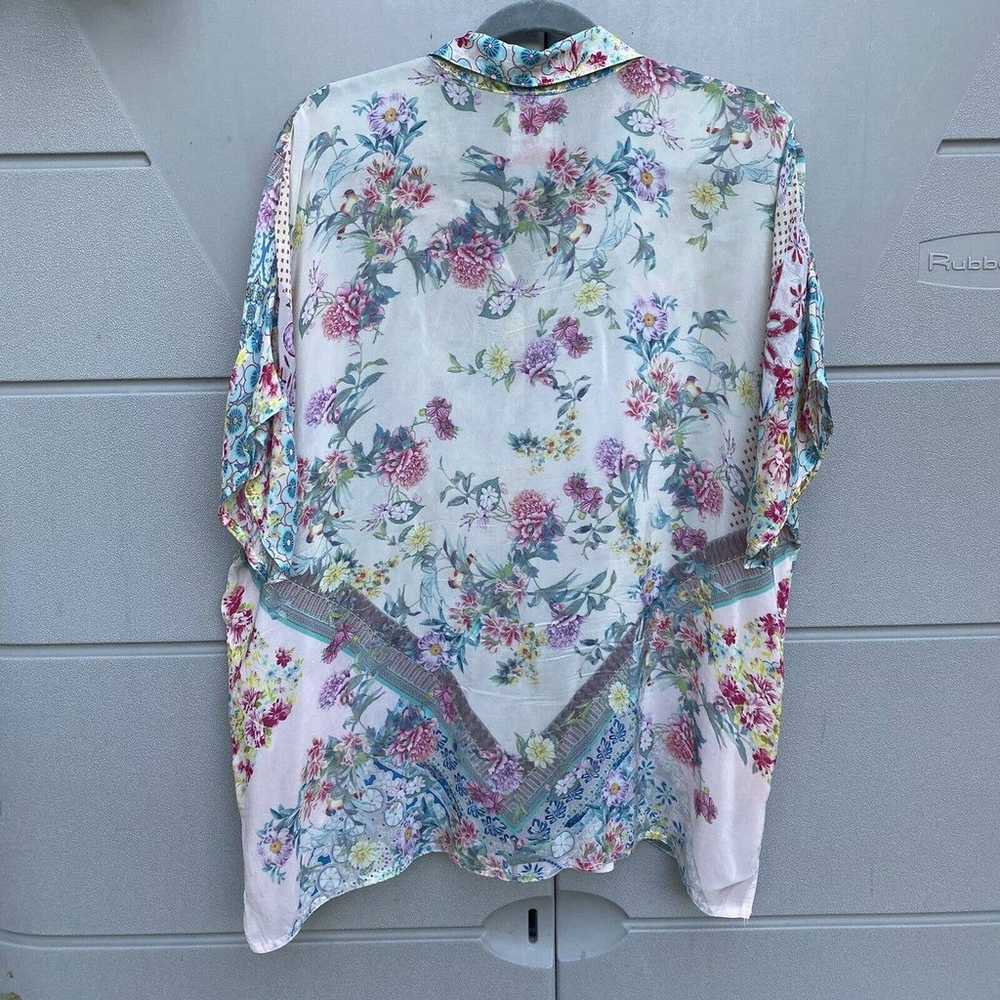 Johnny Was Women's Blouse Short Sleeve Floral But… - image 2