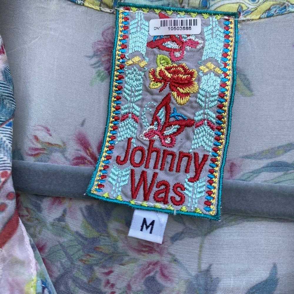 Johnny Was Women's Blouse Short Sleeve Floral But… - image 3