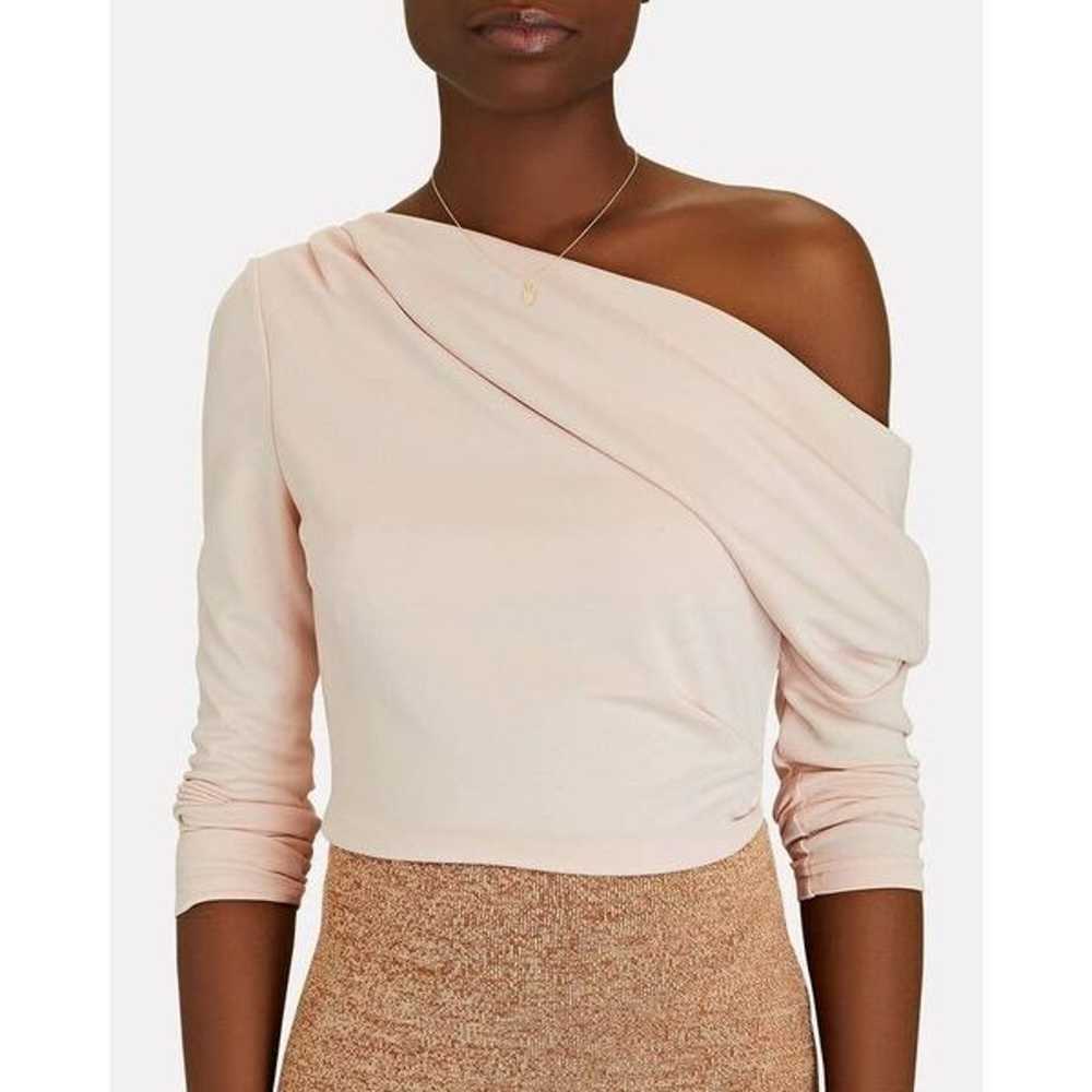Acler Noble Draped One-Shoulder Top Sz 2 neutral … - image 1