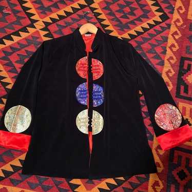 Vintage asian style 100% silk blazer - image 1