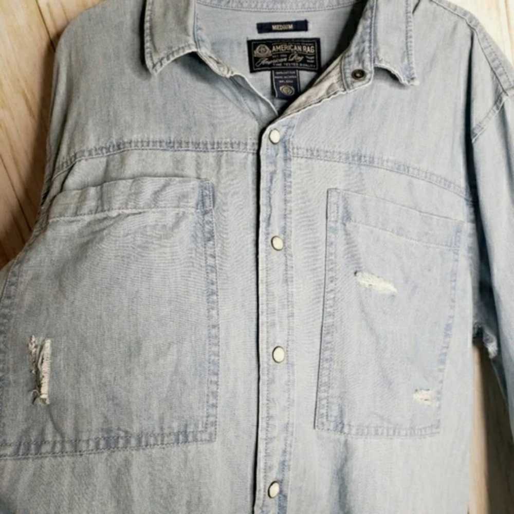 men's ripped shirt all match jacket - image 3