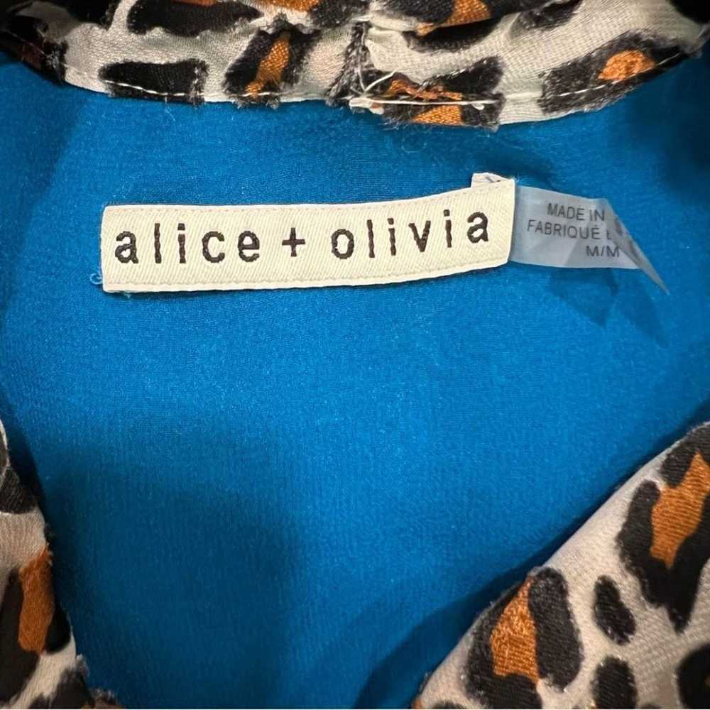 Alice & Olivia Bow Top in Mixed Floral Print Size… - image 8