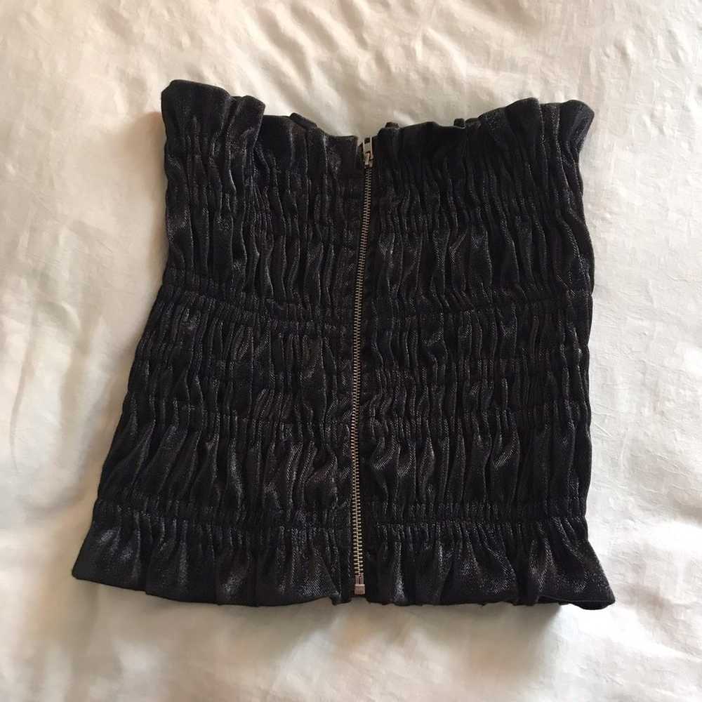 RUNS SMALL$550 AREA NYC Ruched Tube Top - image 6