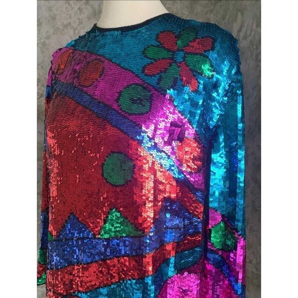 80s Vintage Sequin Top by Avalon - image 2