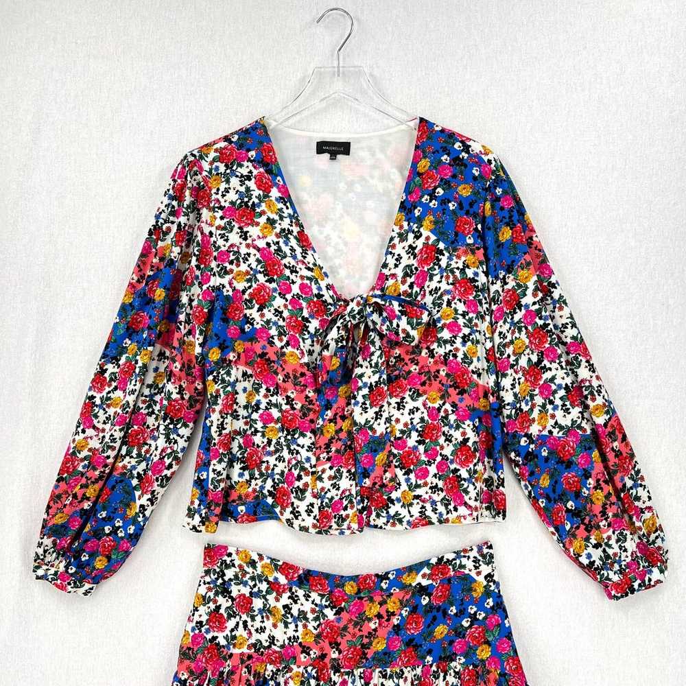 MAJORELLE 2 Piece Womens Large Floral Long Sleeve… - image 2