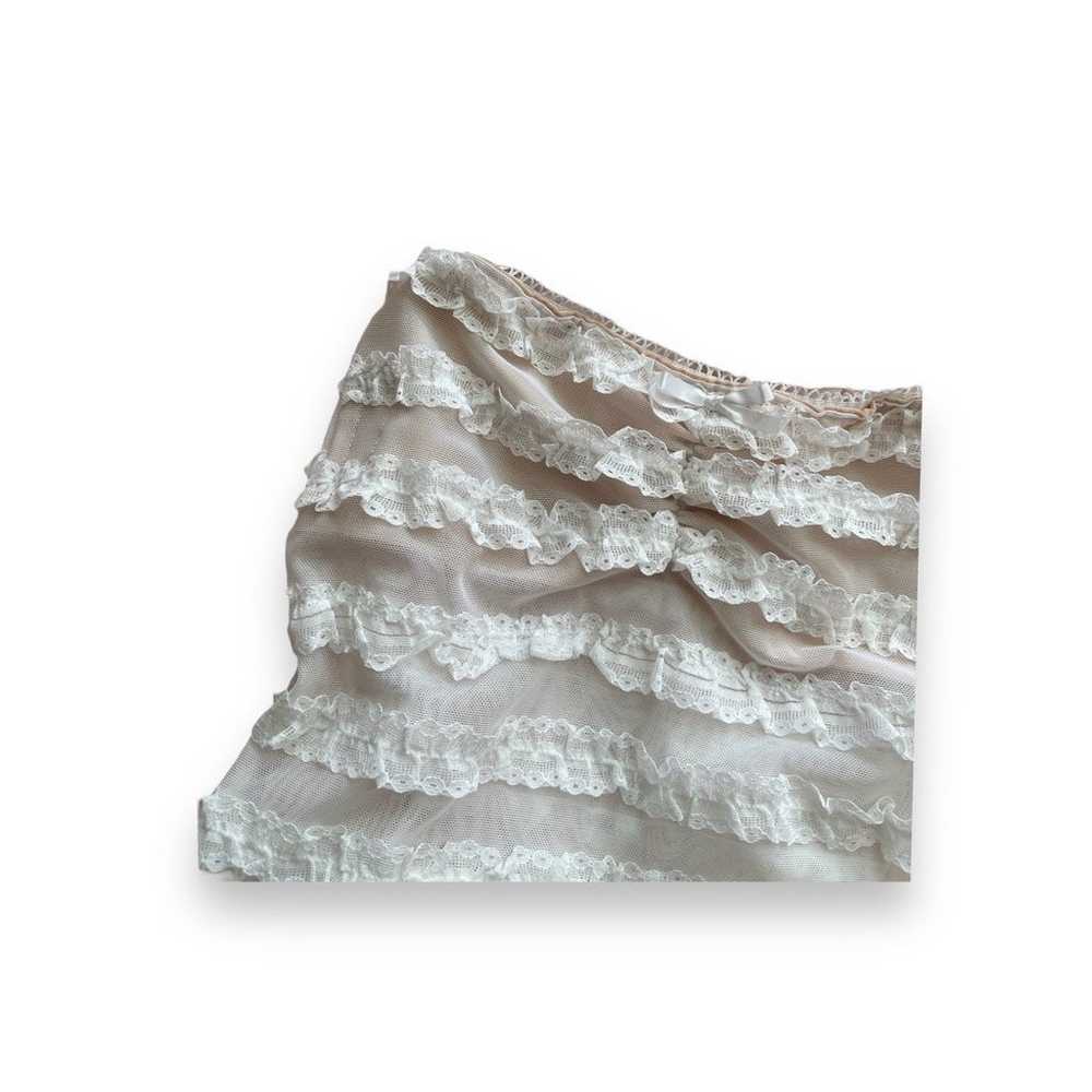 Handmade White Ruffle Tube Top Extra Small - image 6