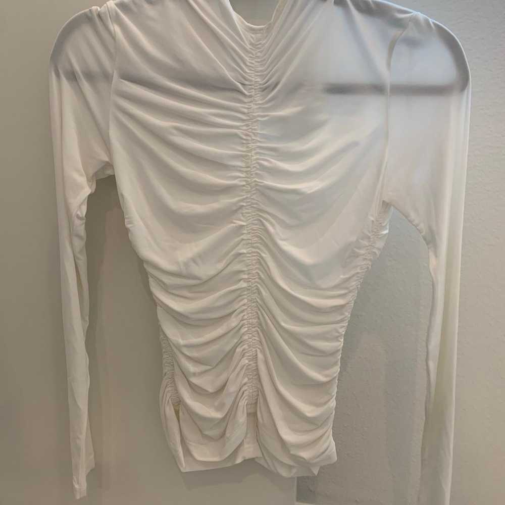 ALC Ansel Off-White Cinched Seam Top, Size S - image 2