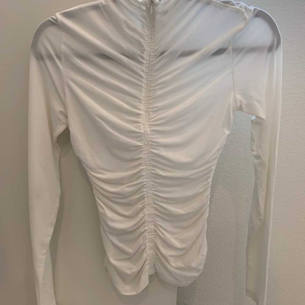 ALC Ansel Off-White Cinched Seam Top, Size S - image 4