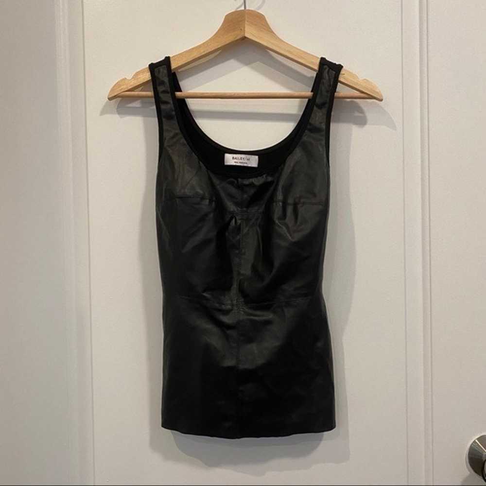 BAILEY / 44 Faux Leather Front Tank SZ S - image 4