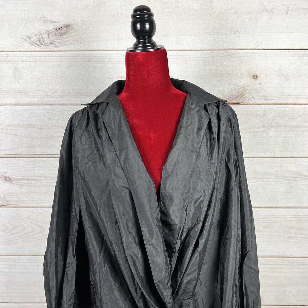 Rosie Assoulin V-Neck Puff Sleeve Oversized Silk … - image 2