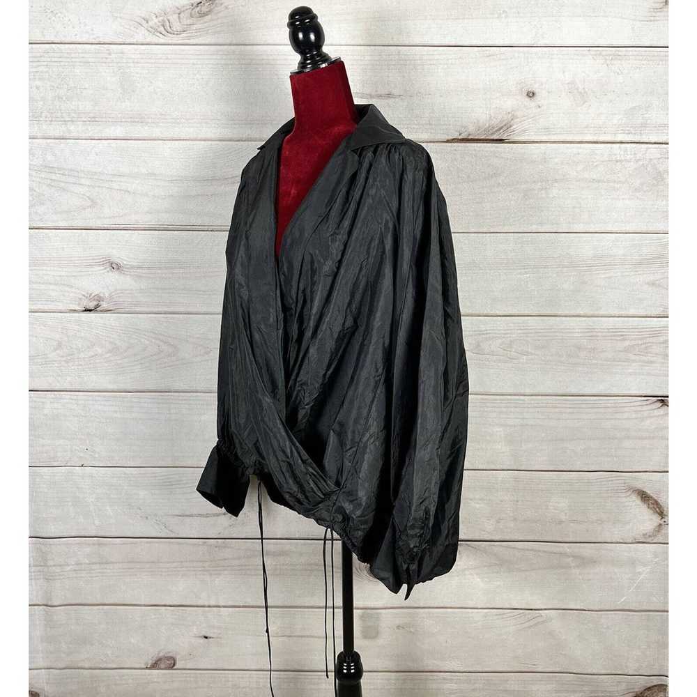 Rosie Assoulin V-Neck Puff Sleeve Oversized Silk … - image 7