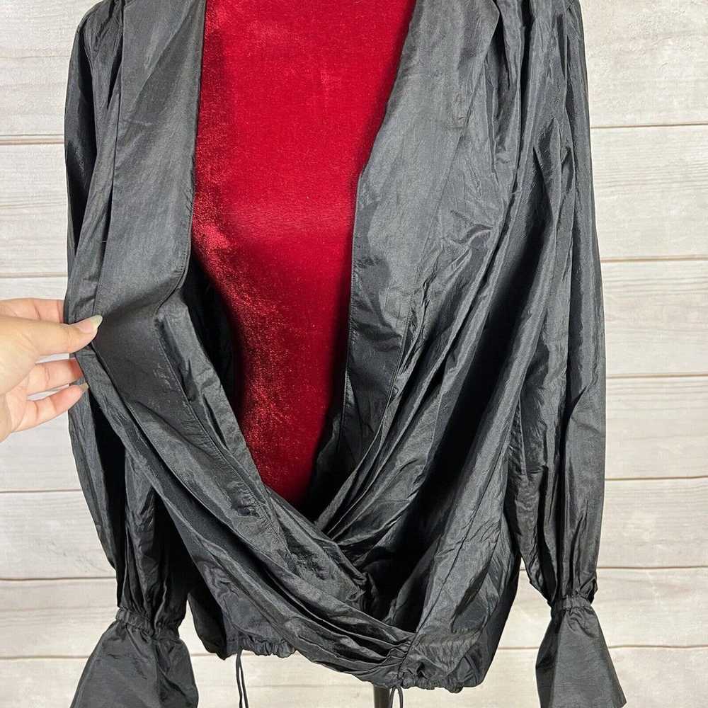 Rosie Assoulin V-Neck Puff Sleeve Oversized Silk … - image 9