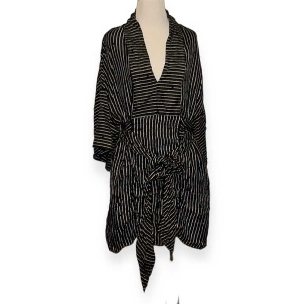 Diane von furstenberg small belted silk striped t… - image 2