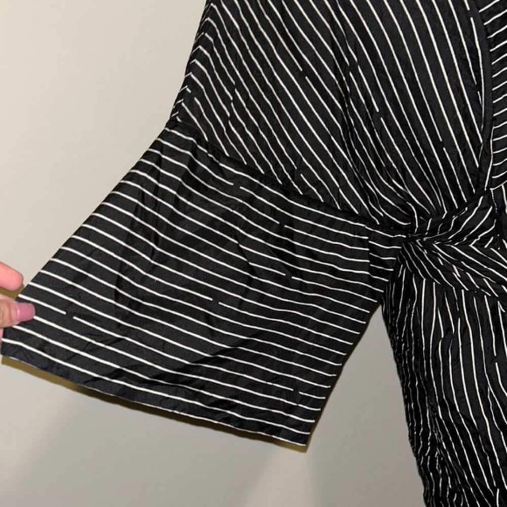 Diane von furstenberg small belted silk striped t… - image 3
