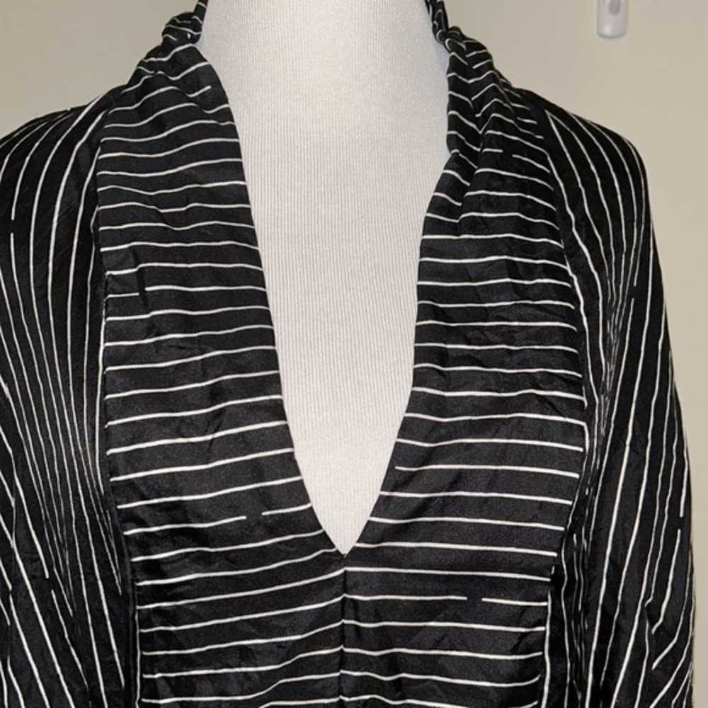 Diane von furstenberg small belted silk striped t… - image 4
