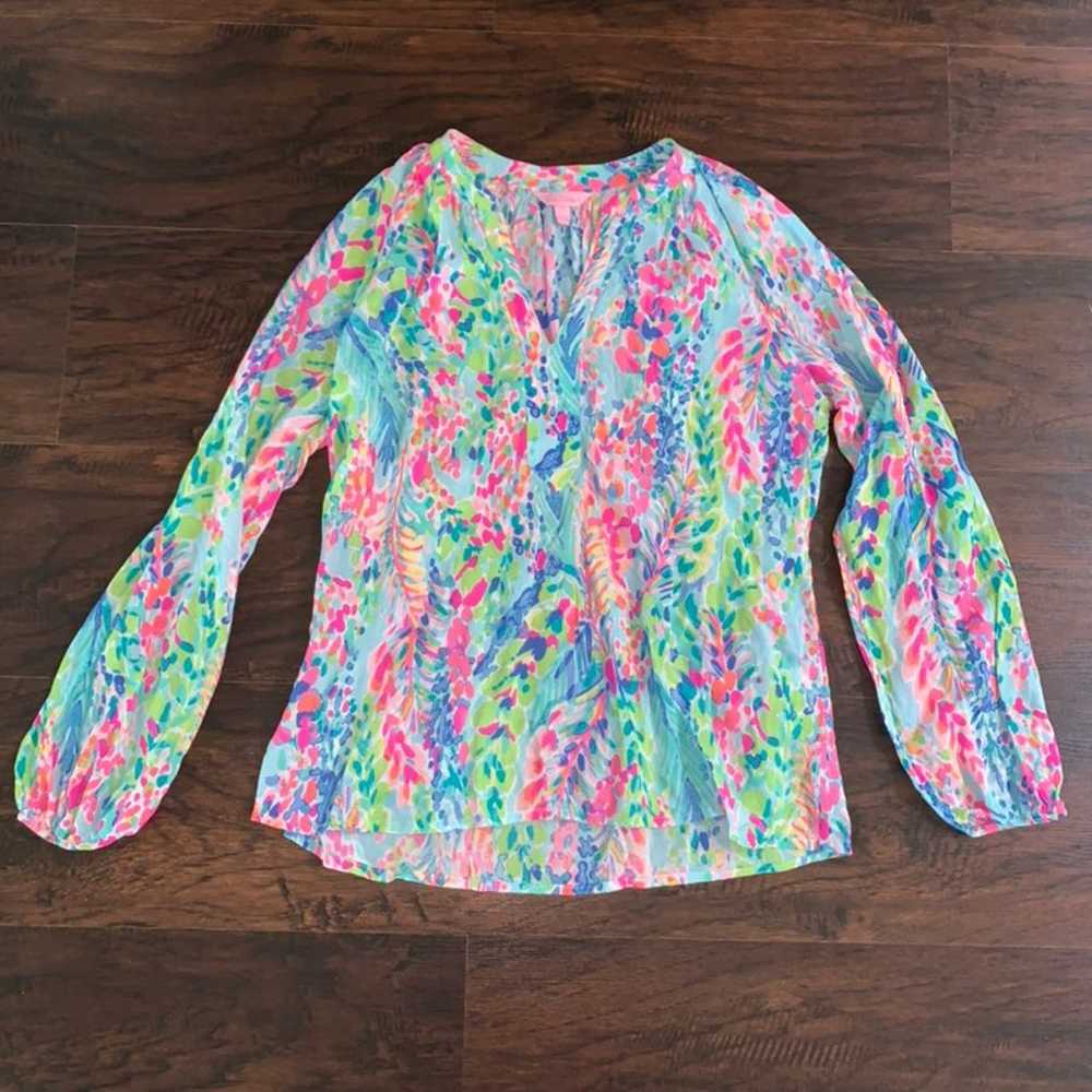 Lilly Pulitzer Catch The Wave Top S - image 1