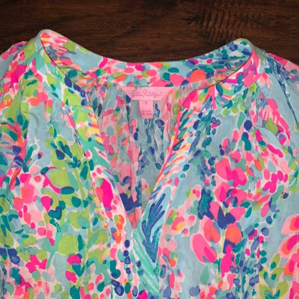 Lilly Pulitzer Catch The Wave Top S - image 3