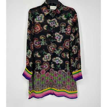 ALEXIS Foley Tunic Size M Midnight Bloom
