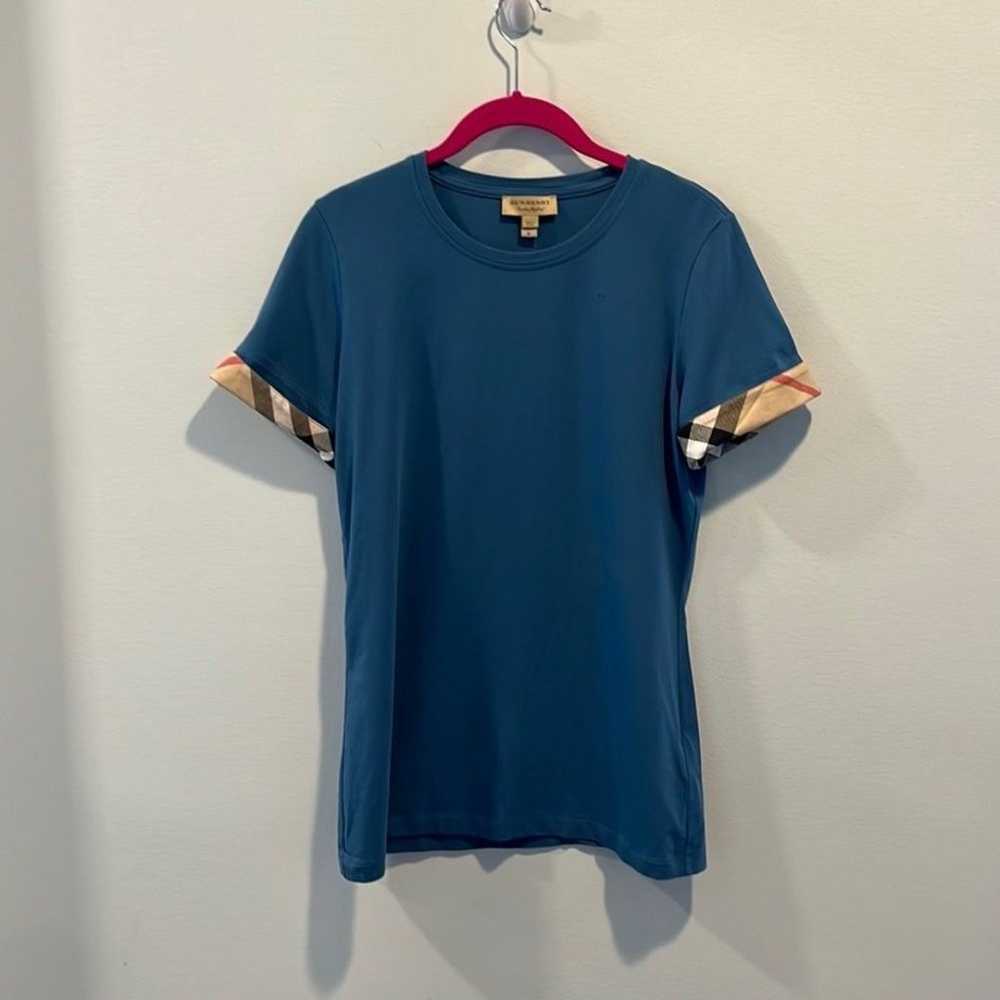 Burberry teal shirt with classic plaid nova check… - image 2