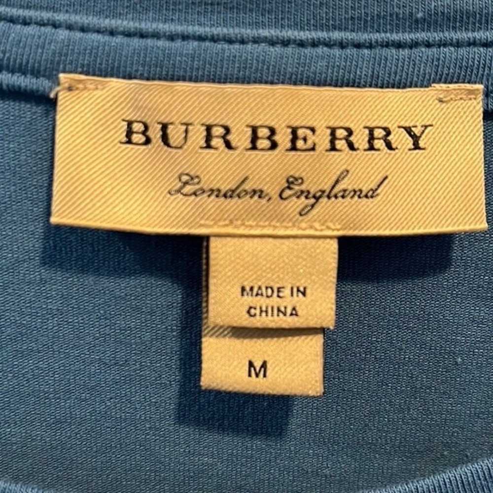 Burberry teal shirt with classic plaid nova check… - image 3