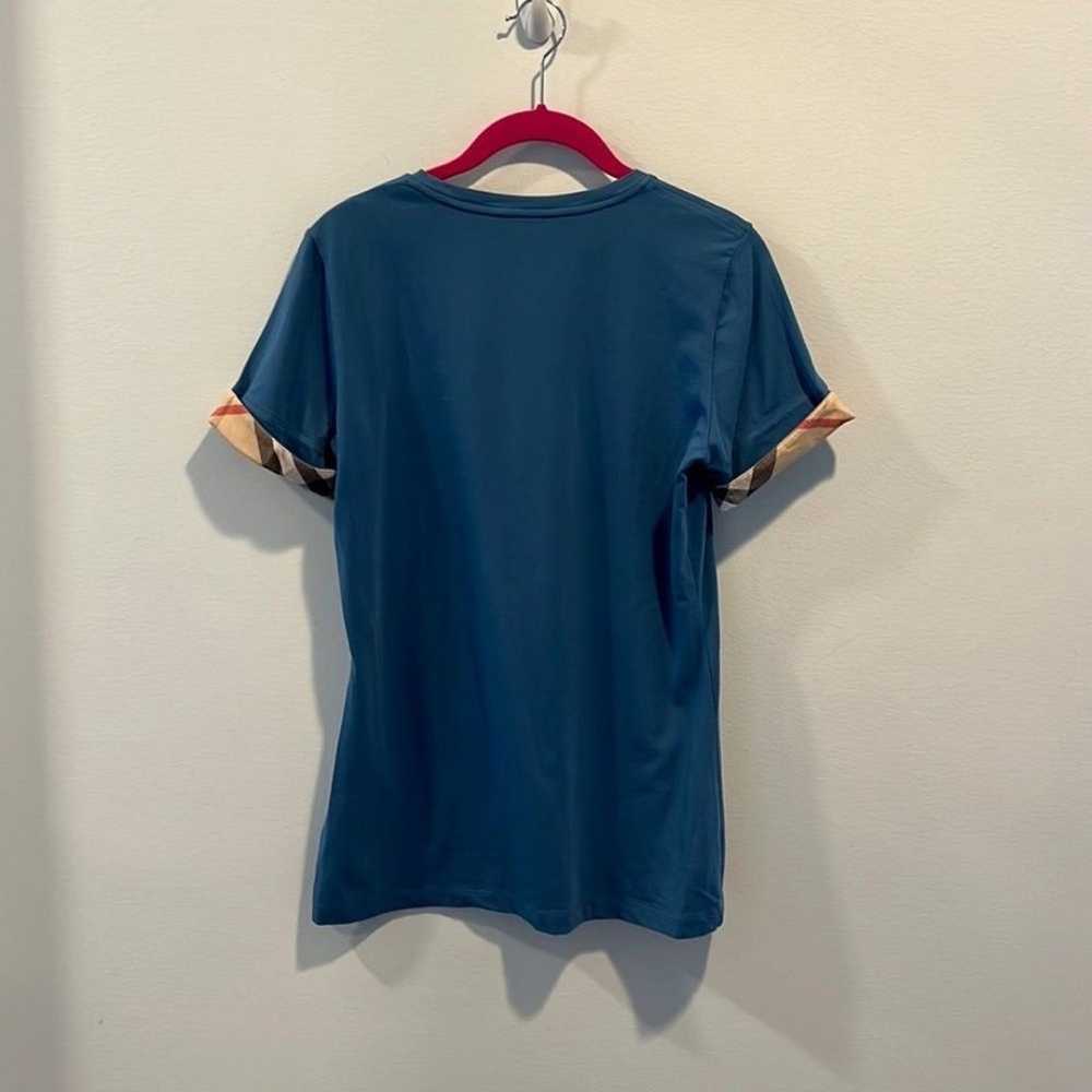 Burberry teal shirt with classic plaid nova check… - image 4