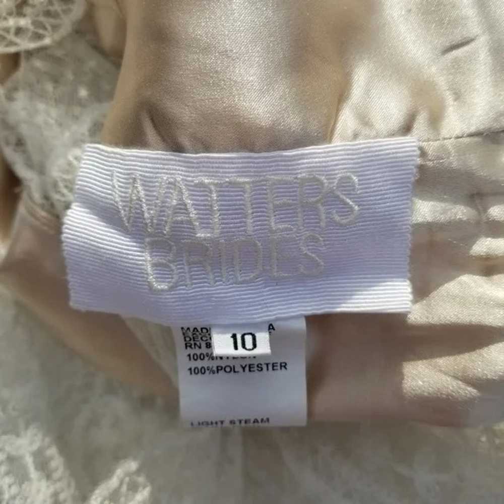 Watters Mai Lace Long Sleeve Wedding Dress Topper - image 11