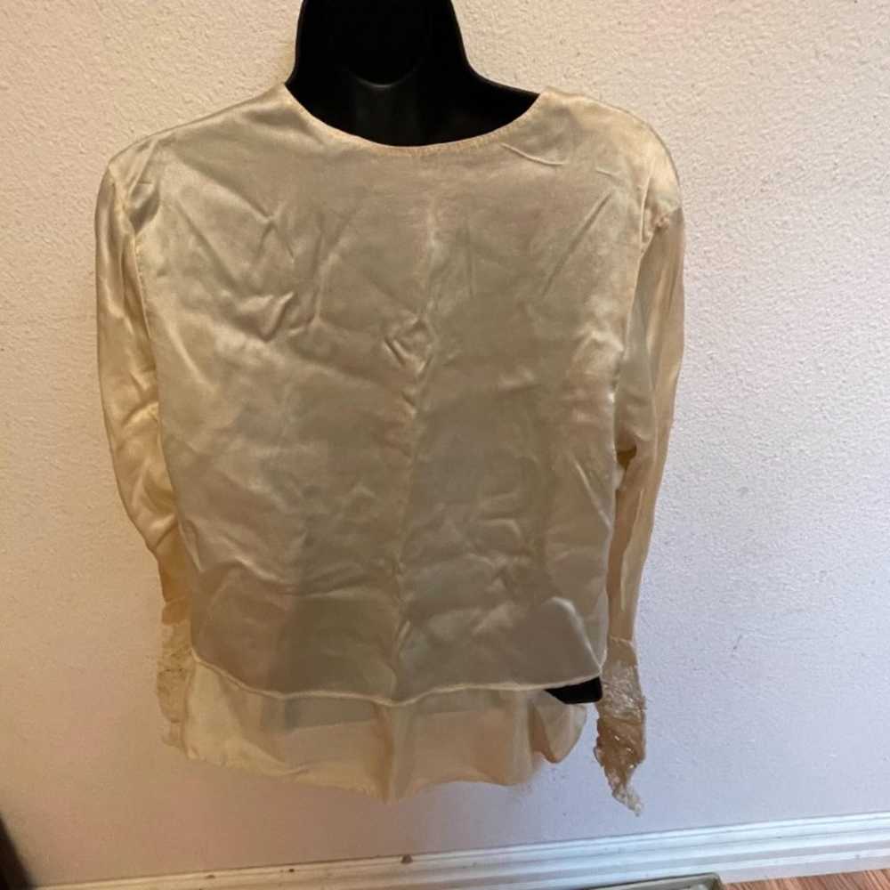 Antique Silk Lace Blouse Shirt Victorian - image 5
