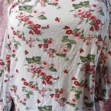 Flower off the shoulder blouse