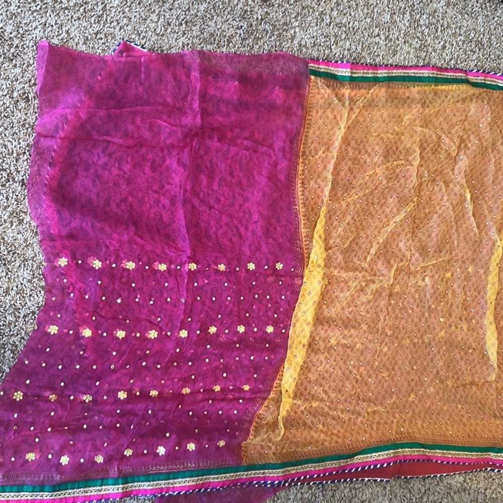Multi color Bollywood Indian Saree - image 2