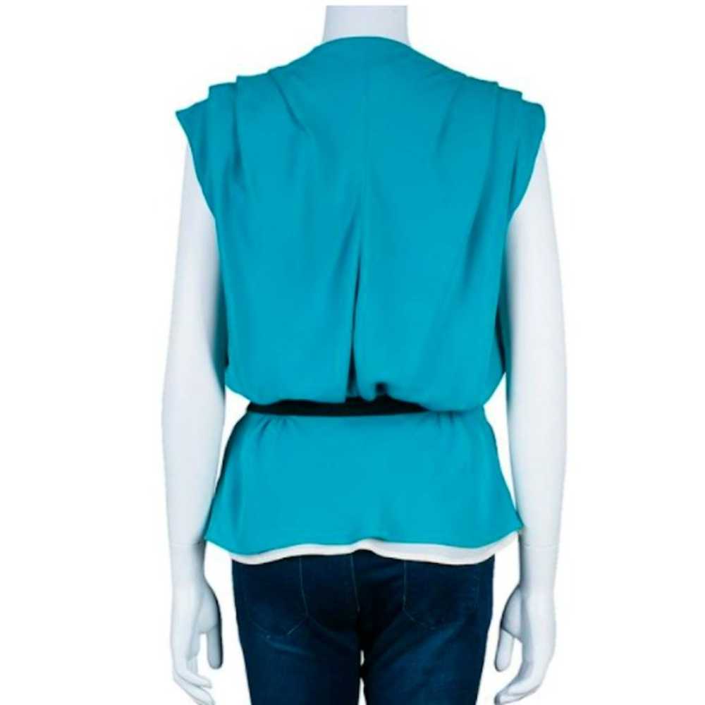 Balenciaga Faux Wrap Blouse Top, Size 2 - image 3