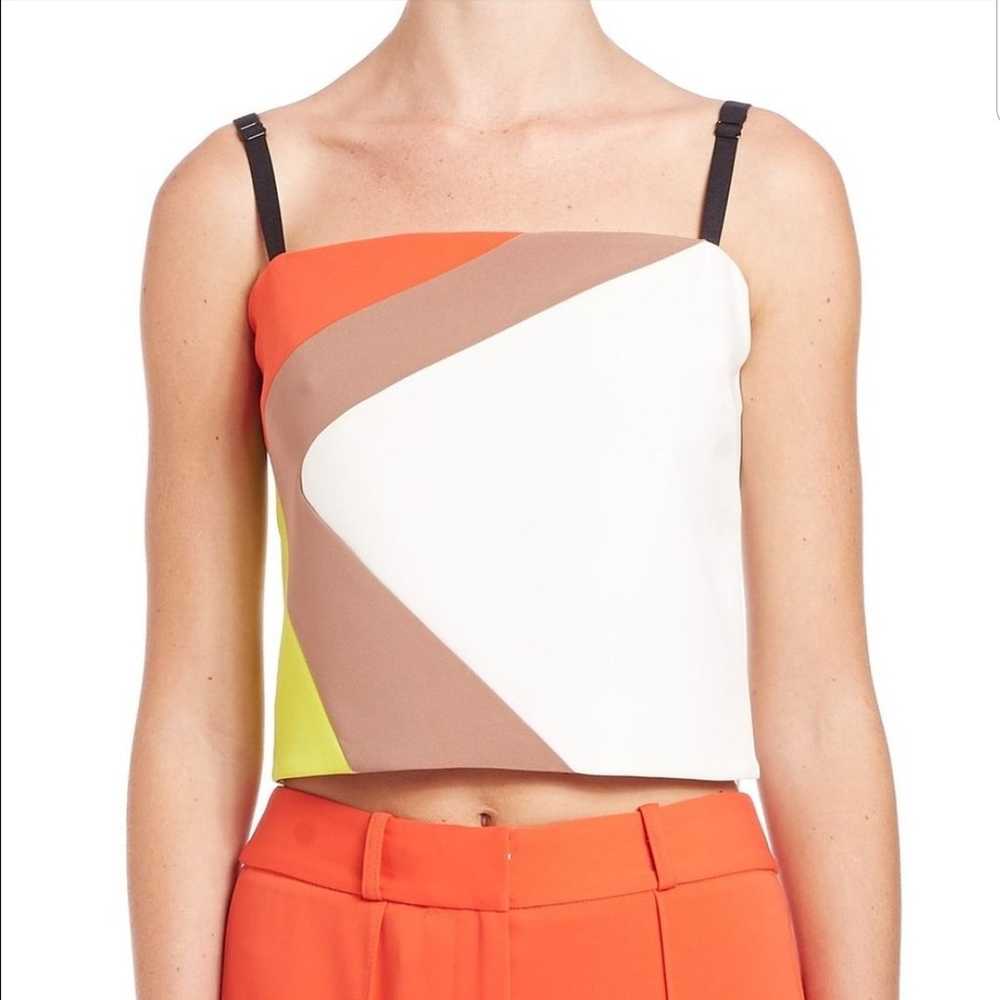 Milly Color Block Cropped Tank Top $265 - image 3