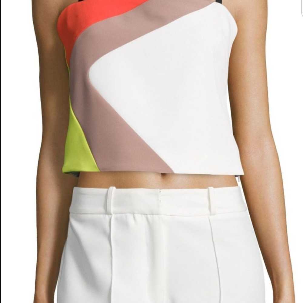 Milly Color Block Cropped Tank Top $265 - image 4