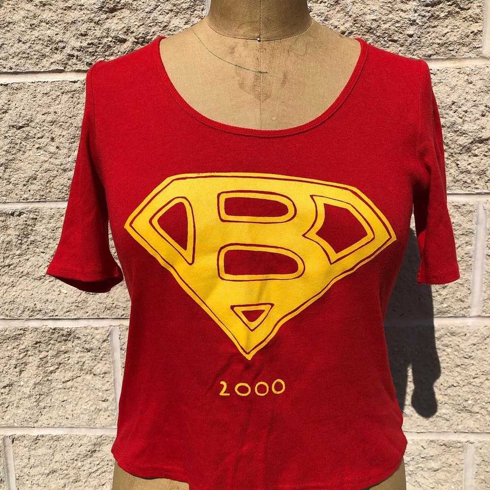 Vintage Rare 2000 Betsey Johnson Superhero Shirt - image 1